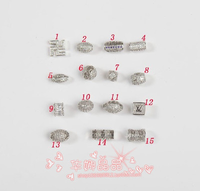 冬裝新品真空鍍銀 鑲鋯石雙接頭配飾 DIY 配件批發桶珠 隔珠 方快珠_珠寶/配飾飾品/流行首飾/時尚飾品_自由設計吧